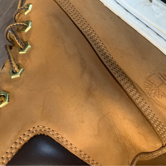 Timberland Tan/White Boots Women’s 7.5 - Picture 6 of 9